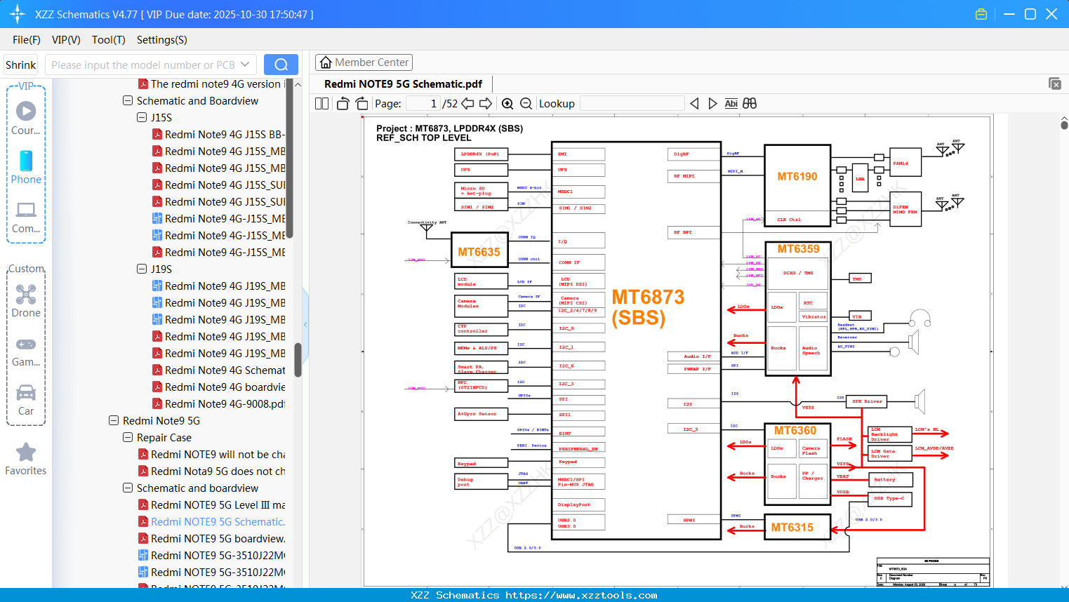 Xiaomi Redmi NOTE9 5G Schematic